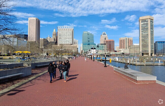 The Inner Harbor Promenade is a popular place for both tourists and Inner Harbor residents.