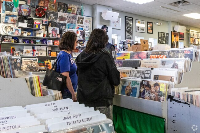 Shopping for records at The Record Collector in Bordentown.