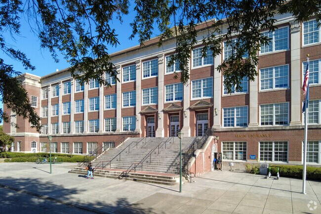 Blair Middle School serves children from many surrounding neighborhoods.