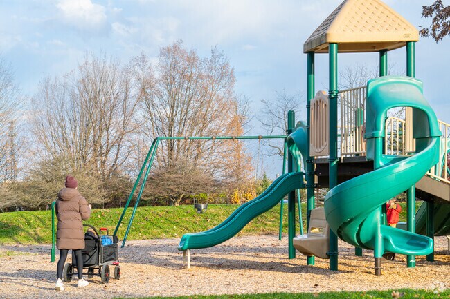 Louise Moore County Park features a popular playground for family fun.