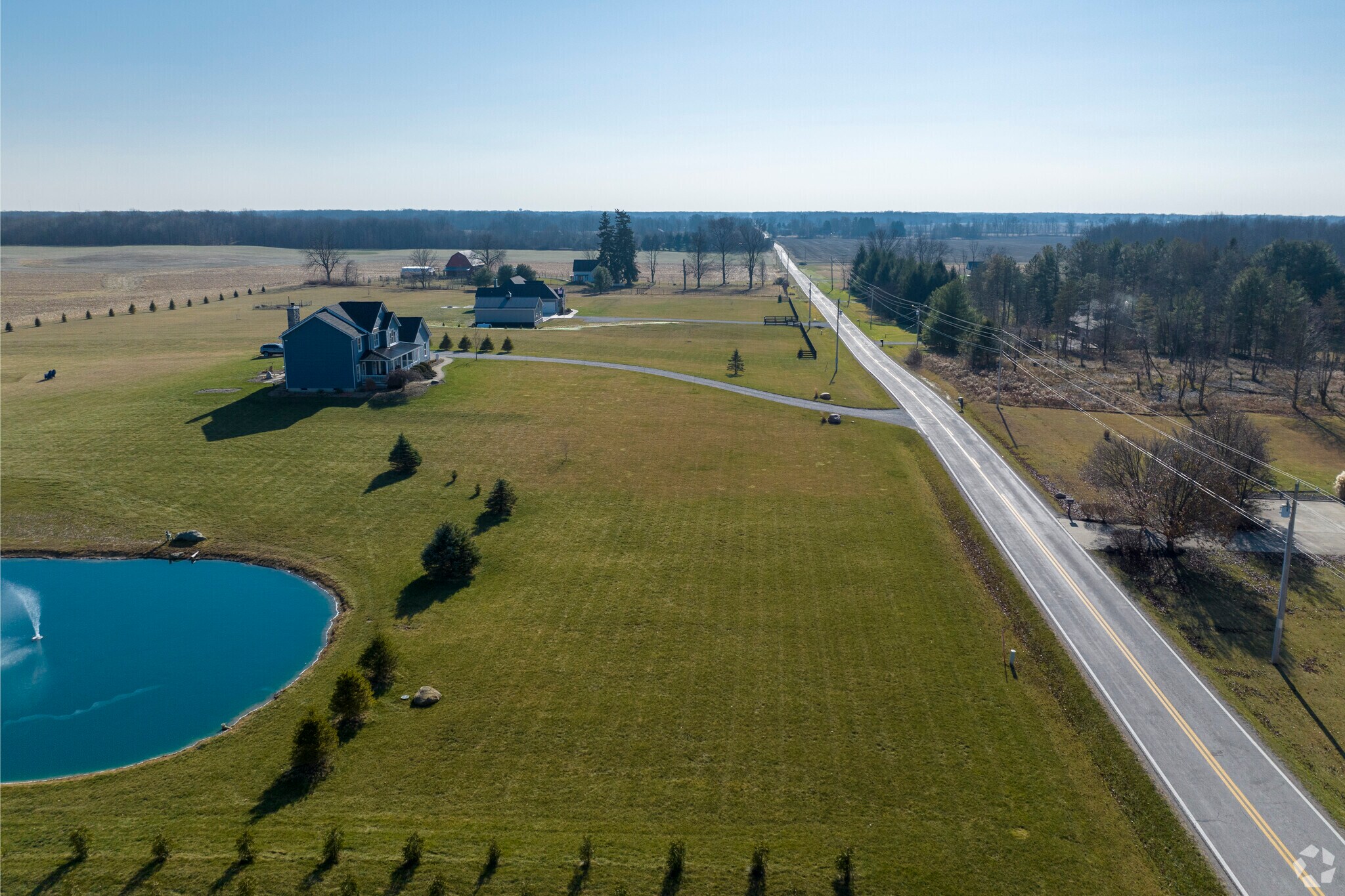 Large-lot homes and farmland comprise the majority space in Porter, northeast of Columbus.