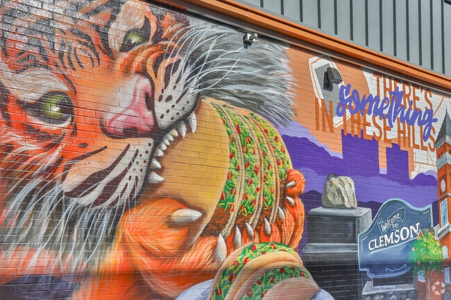 Downtown Clemson has many artistic representations of the beloved Tiger.