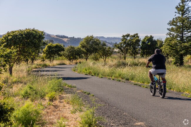 The Napa River Trail is an easy bike route that Terrace locals can use to commute.