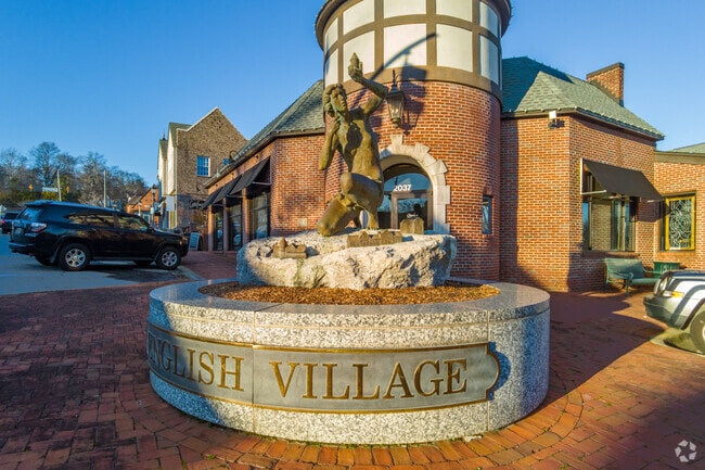 Take in the sights and sounds of English Village in Redmont Park.