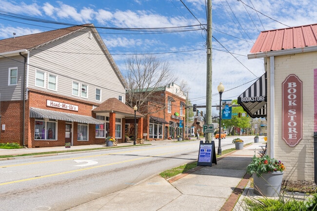 Powder Springs' downtown is a line-up of historic thriving businesses.