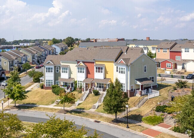 Modern townhomes are available in Orchard Ridge.