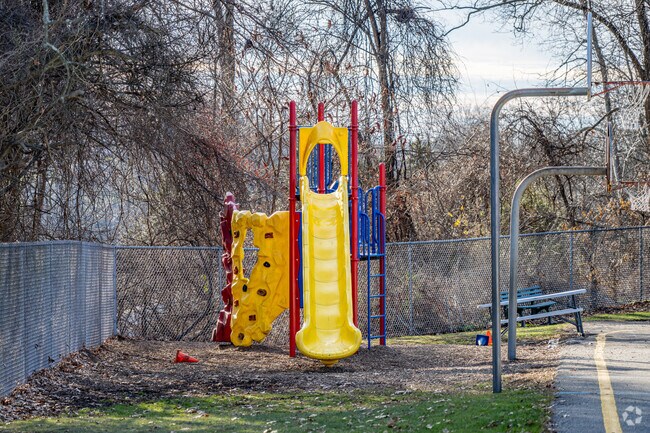 Go for a slide or throw the ball through the hoop at Abraham Lincoln Elementary School.