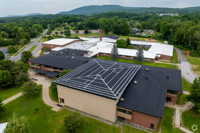 Milton Middle School shares a building with the elementary school in Milton, VT.