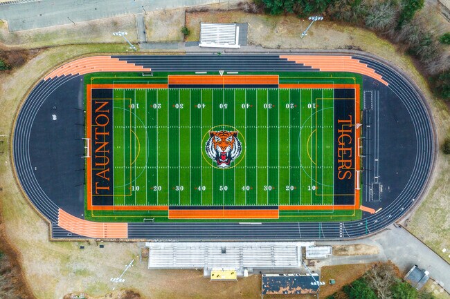 Cheer on the Taunton Tigers on the grid iron at Aleixo Stadium in Taunton.