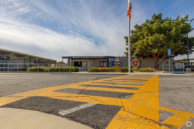 Enter the crosswalk to success at Alamitos Intermediate School.