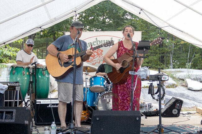 The Kennebec River Band performs in Lyman.