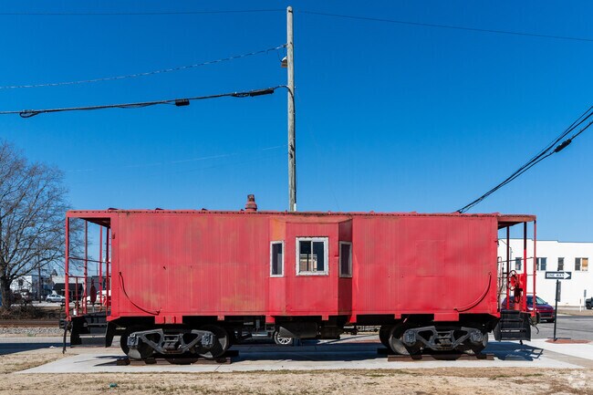 A red caboose near the city center is a nod to Dunn’s namesake, Bennett Dunn, an Atlantic Coast Line Railroad engineer.
