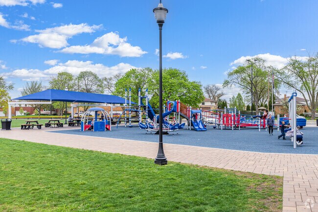 There is an updated playground at Bataan Park in Melrose Park.