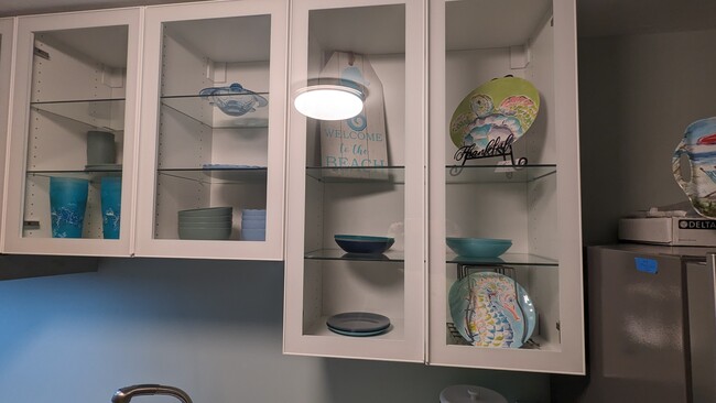 Glass shelves more light to see