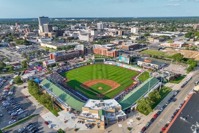 Catch a South Bend Cubs game near Kennedy Park at Four Winds Park.