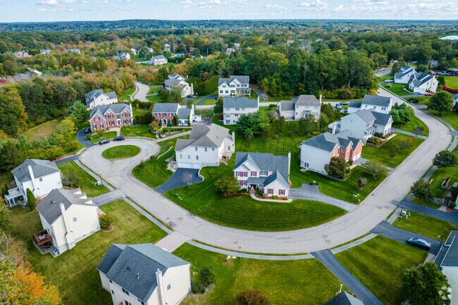 Cul-de-sacs and winding streets are common in new developments in Plainville.