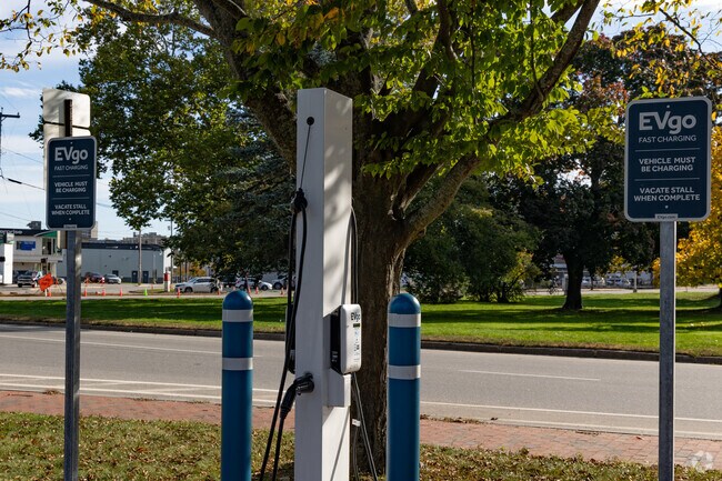 An electric vehicle charging station is a great amenity in the Parkside neighborhood.