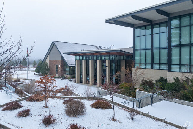 Ferris High School features a large modern building.