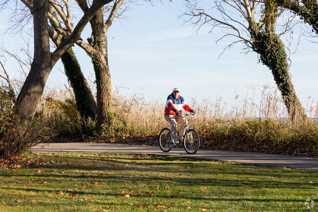 Local enjoying a nice bike ride around Sayvilles Marina Park, close to Bayport.