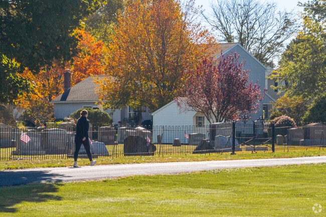 Bowmansville Park’s paved trail is a favorite for neighborhood strolls.