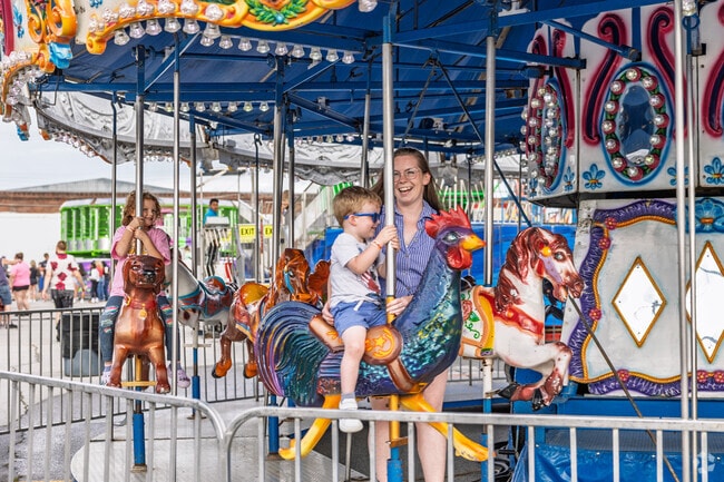 Kid friendly rides add to the excitement of Bushwhacker Days in Nevada.