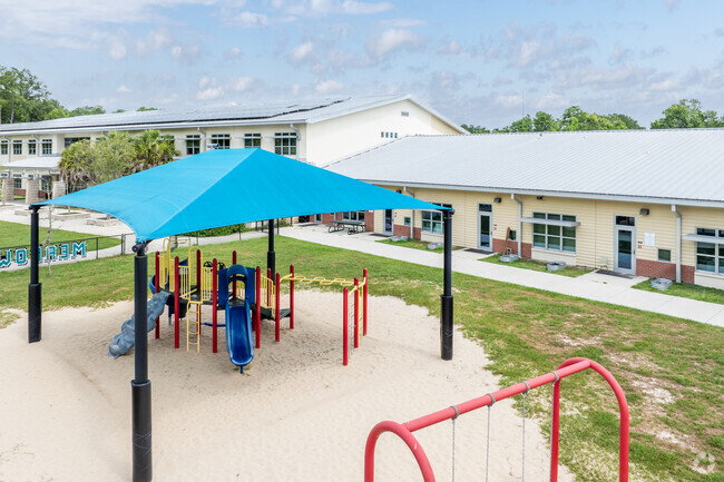 Younger students can play at the separate playground at Meadowbrook Elementary School.