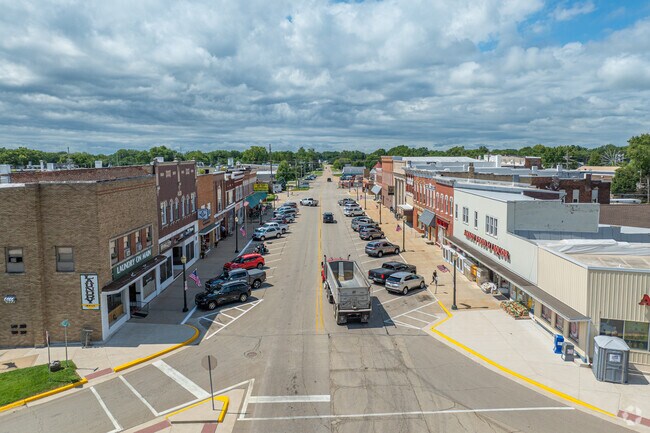 Locals dine and shop along East Main Street in downtown Amboy.