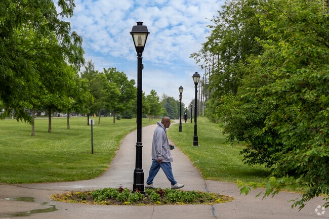 Rantoul residents often walk the path that winds through the village.