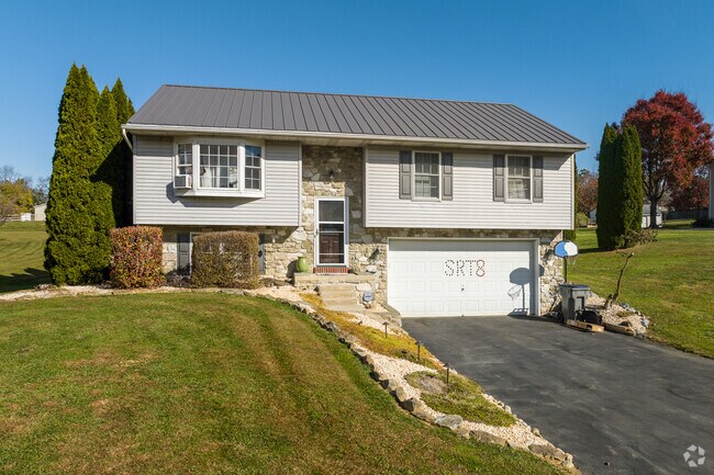 This split-level home is the perfect solution for many of Peach Bottom's hilly streets.