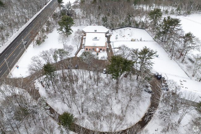 Aerial view of the property at Mildred E. Lineham School in West Greenwich.