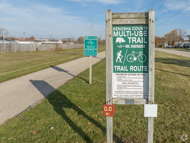 Kenosha County Bike Trail is popular among hikers and bikers.