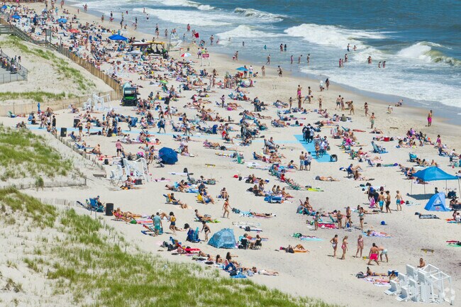 Smith Point Beach is one of the best beaches in the area, close to Mastic.