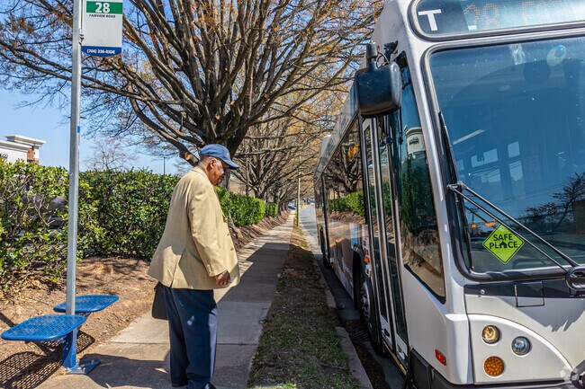 Locals can catch the Cats Bus Line to get around in Providence Park.