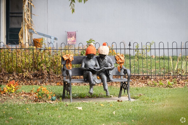 Southampton Township—where even the benches wear cozy hats in this close-knit rural community.