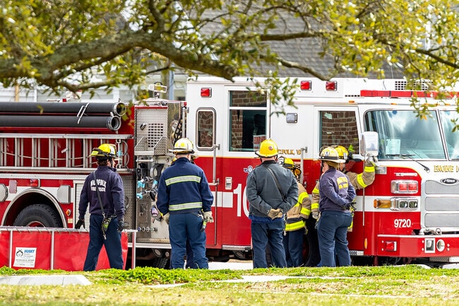 Practice makes perfect as firefighters exercise at Fire Station #9 in Cromwell Farm.