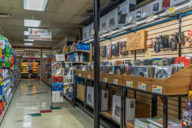Westlund's Apple Market has an aisle of records for music lovers from the Foster neighborhood.