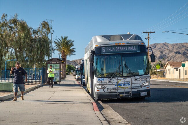 Get around the Coachella Valley on the SunLine with stops near Desert Edge.