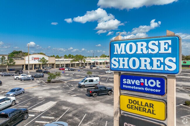 The Morse Shores Shopping Center is central in the neighborhood.