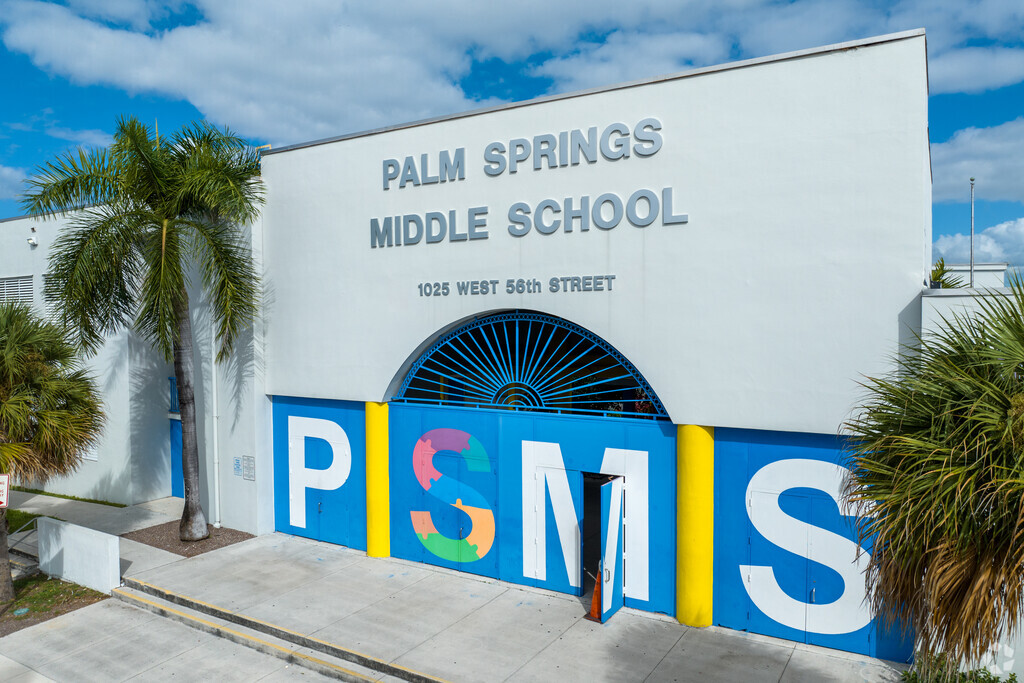 Residents and neighbors can enroll their kids at the Palm Springs Middle School.