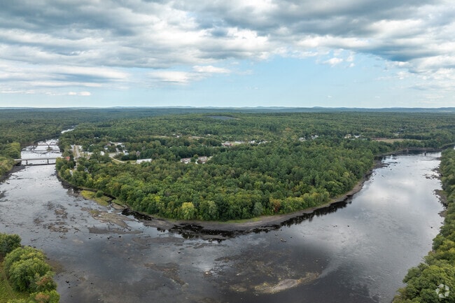 The Penbscot River and Mattawamkeag river meet.