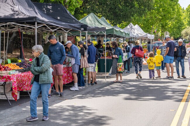 Central Orinda's residents get together for Orinda's Farmer's Market, a small yet vibrant open market occurring on Saturday mornings.