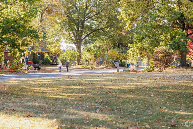 Residents in College Skyline walk the  quiet neighborhood streets.