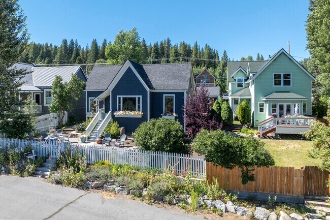 Classic Mountain Victorian's populate the residential areas of Historic Truckee on High Street.