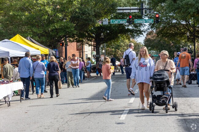 Newnan Market Day is held every first Saturday at the Newnan town square near College Temple.