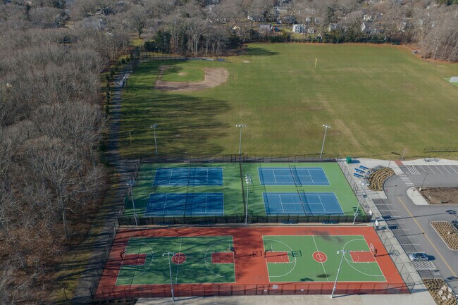 The courts and fields at Barrington Middle School are well maintained and planned.