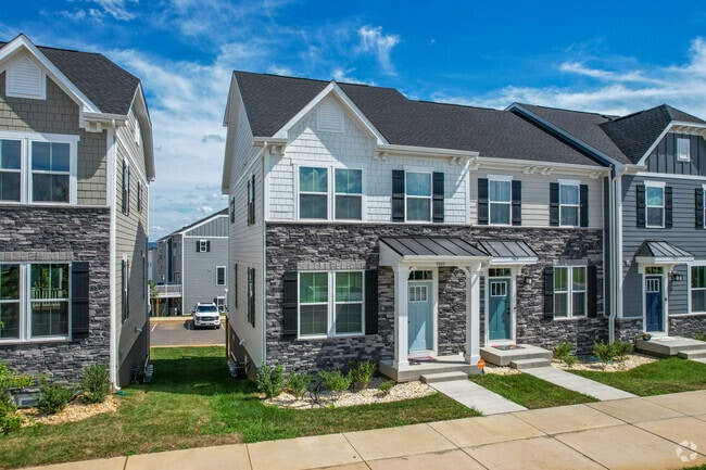 Modern townhomes in Hollymead combine chic design with practical living solutions.