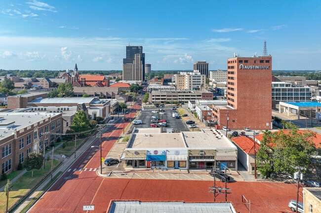 Downtown Tyler is just a short 20 mile drive away from Bullard.