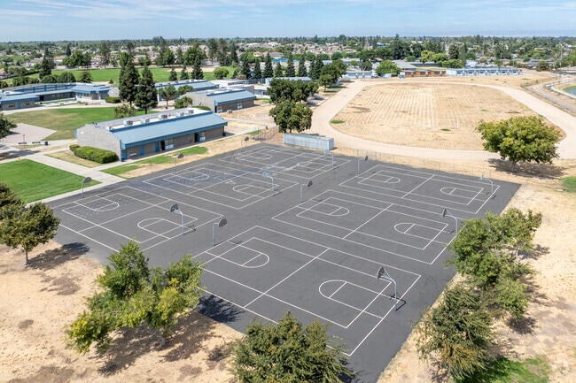 The basketball courts at Winton Middle School in Winton.
