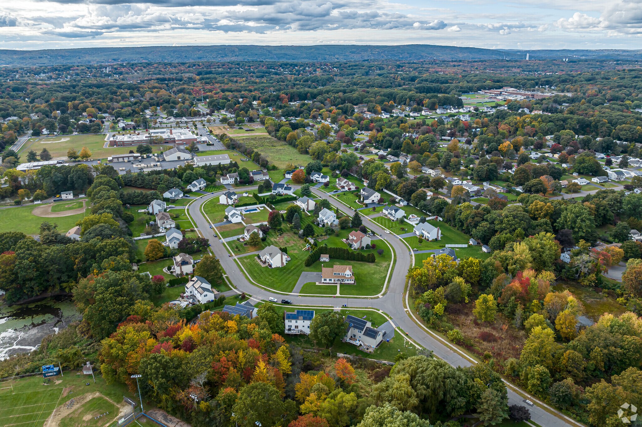 The rural area of East Southington has recently developed into suburban neighborhoods.