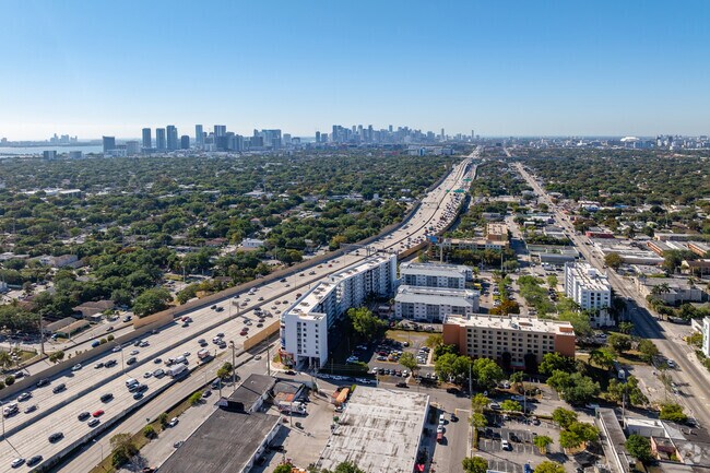 I-95 connects Gladeview to Downtown Miami